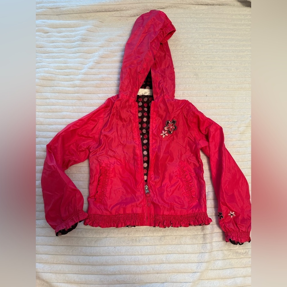 Byer California Pink Polka Dot Jacket